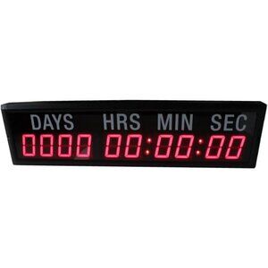 NEW! LED Timer Countdown/up Wall Mounted CLOCK with Days Hrs Min Secs -10 Digits